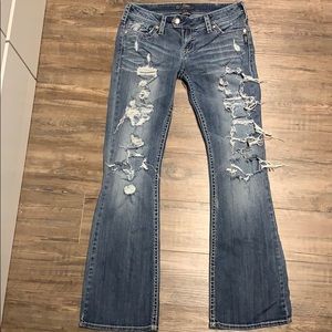 Silver flared tuesday jeans